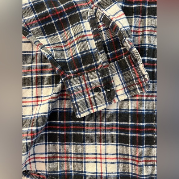 SEARS Men's Plaid Flannel Style Button-Up Shirt Size Medium - Picture 2 of 5